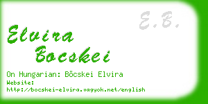 elvira bocskei business card