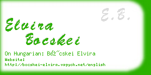 elvira bocskei business card